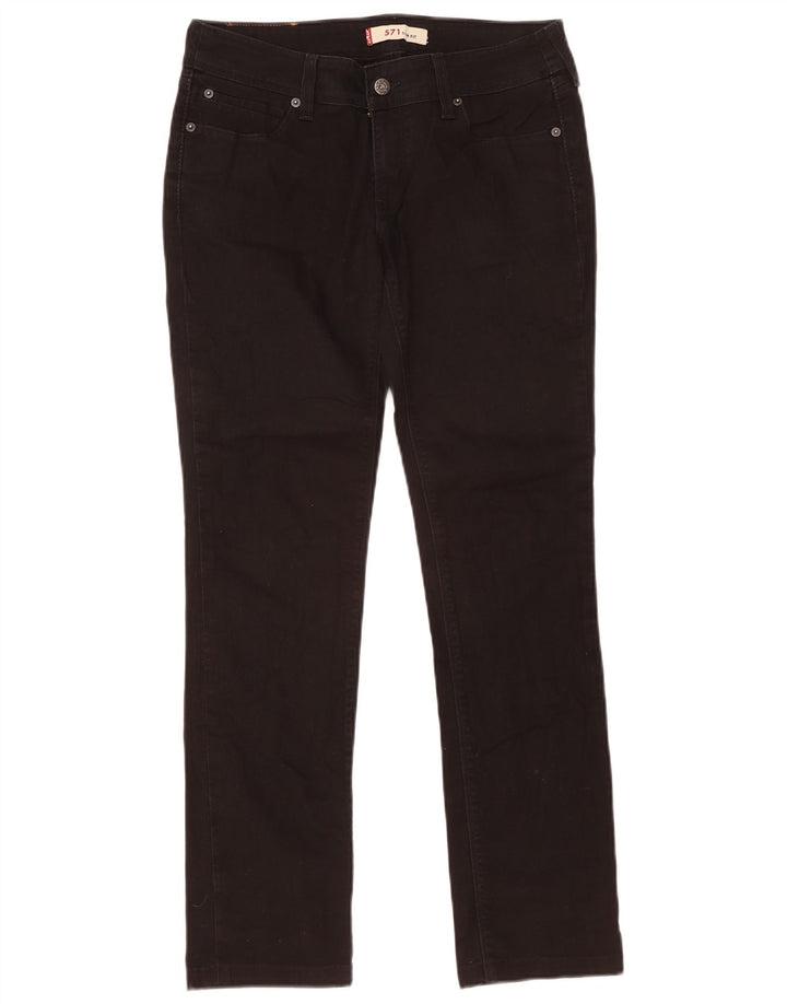 Jeans Levi's 571 Slim da donna W32 L30 cotone nero