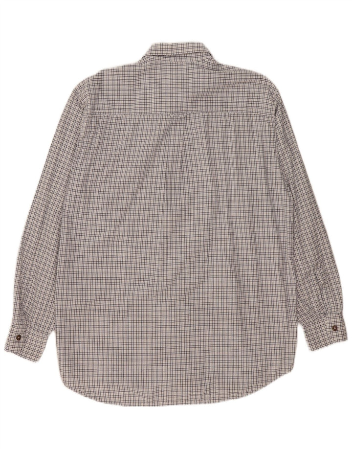 Camicia da uomo Carrera taglia 43/44 XL in cotone a quadri bianchi