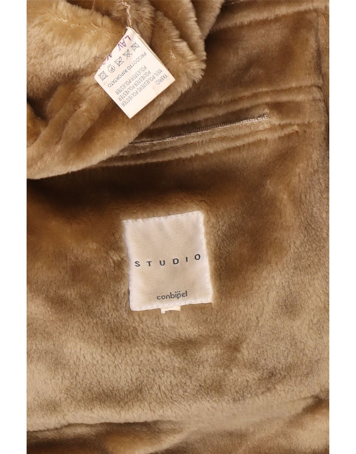 Giacca Sherpa con cappuccio da uomo Conbipel Studio UK 38 Poliestere marrone medio