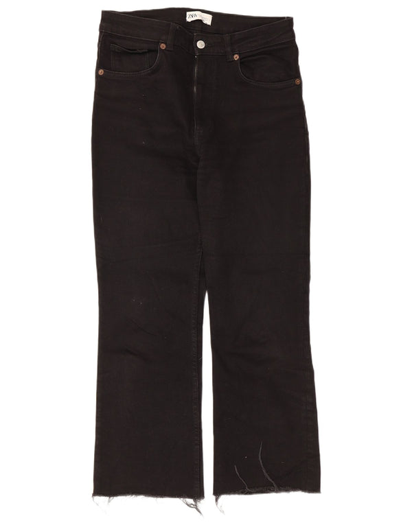 Jeans corti da donna Zara EU 42 Large W32 L25 cotone nero