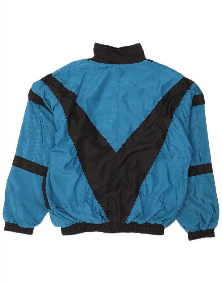 Giacca da ginnastica vintage da uomo XL color block blu