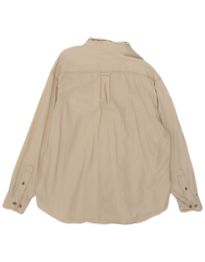Camicia di jeans da uomo Lee grande in cotone bianco sporco