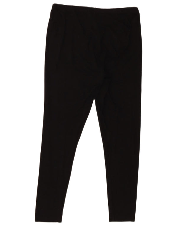 Topshop Womens Crop Leggings UK 16 Large Nero Viscosa