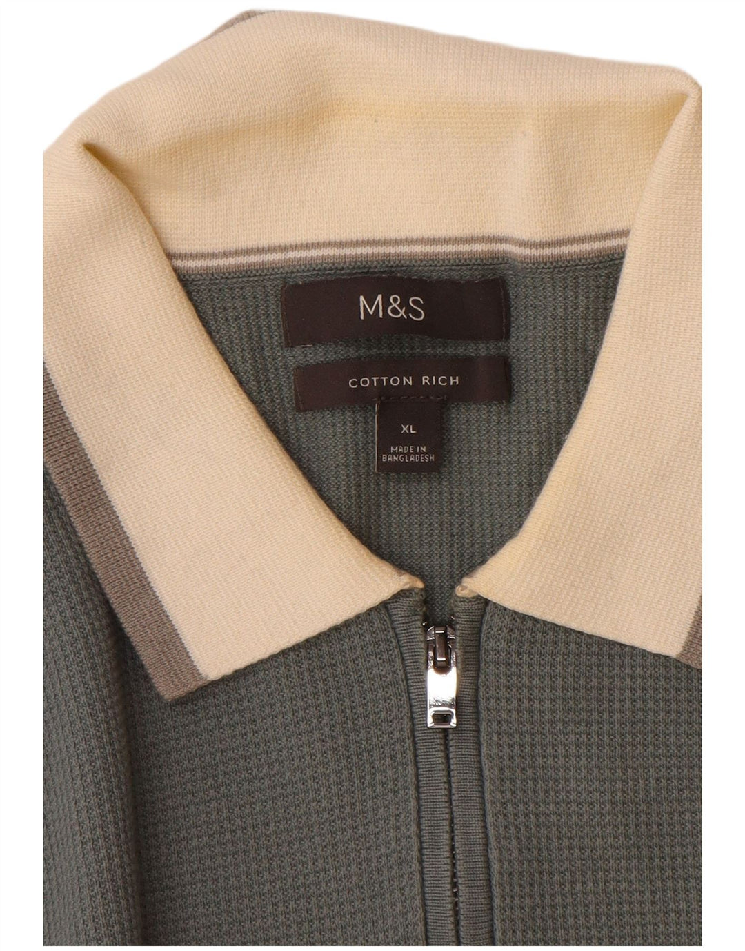 Maglione maglione da uomo Marks & Spencer con collo alto XL grigio color block
