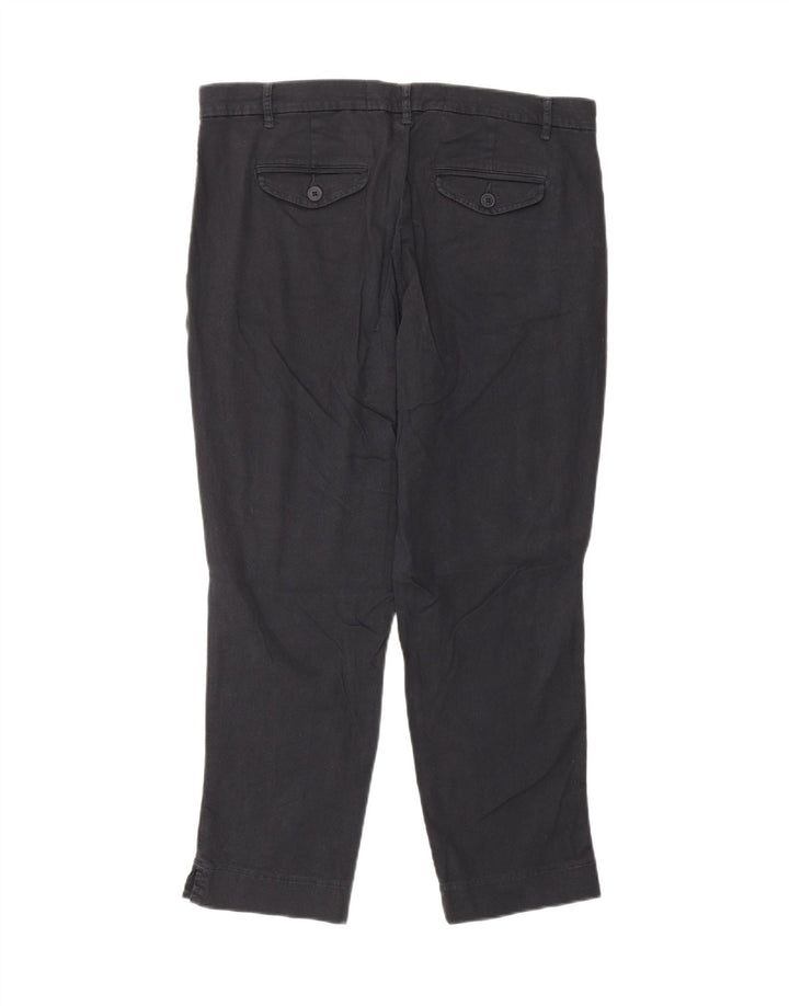 BENETTON Womens Tapered Cropped Trousers W32 L25 Black