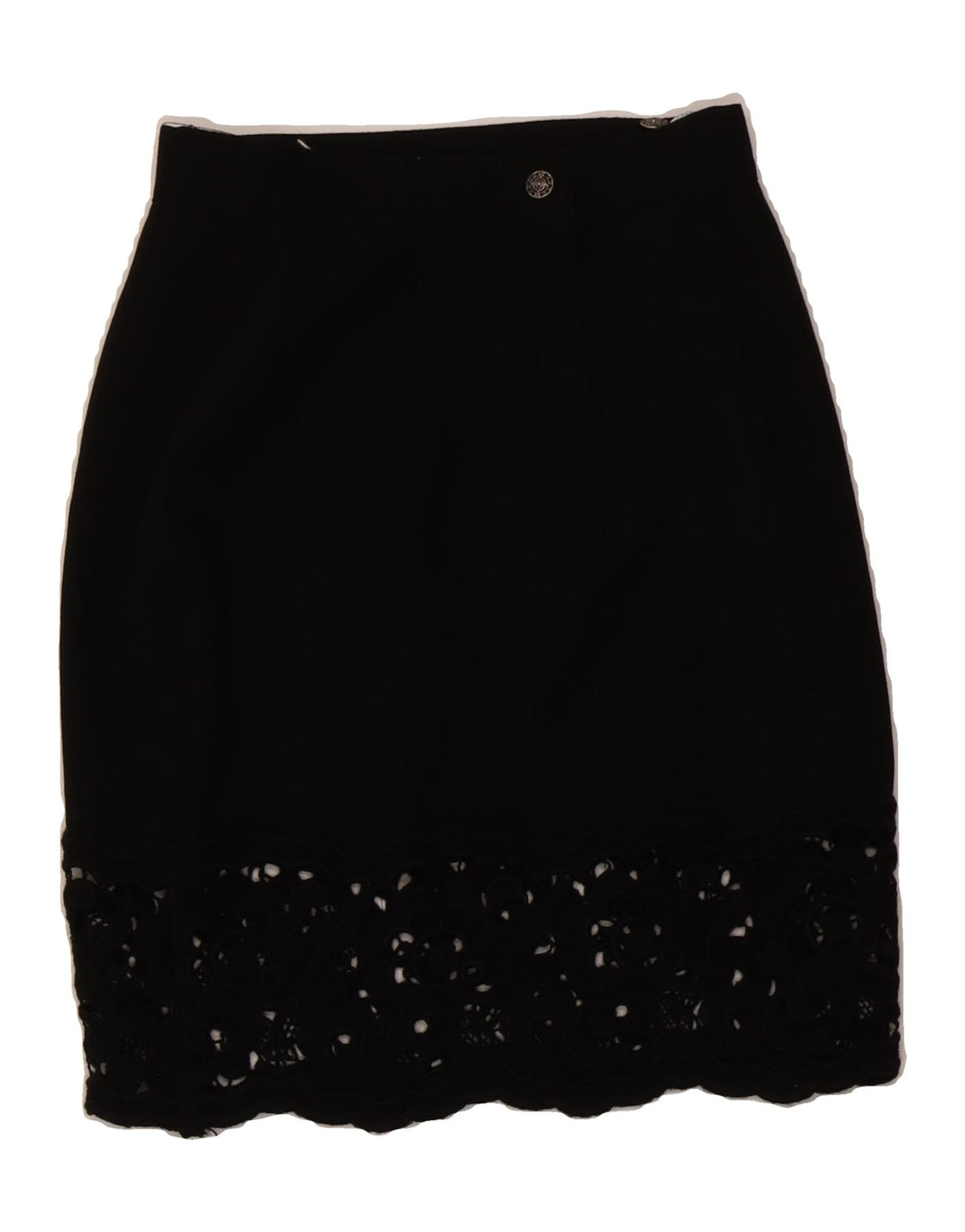WALLIS Womens Pencil Skirt UK 10 Small W26 Black New Wool Vintage Wallis and Second-Hand Wallis from Messina Hembry 