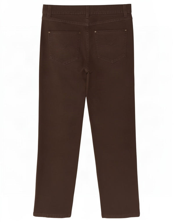 Pantaloni casual dritti da donna Marks & Spencer UK 18 XL W36 L28 Marrone