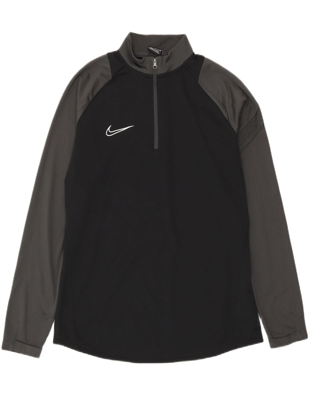 NIKE Top da tuta pullover con zip e collo Dri Fit da uomo, colore nero medio