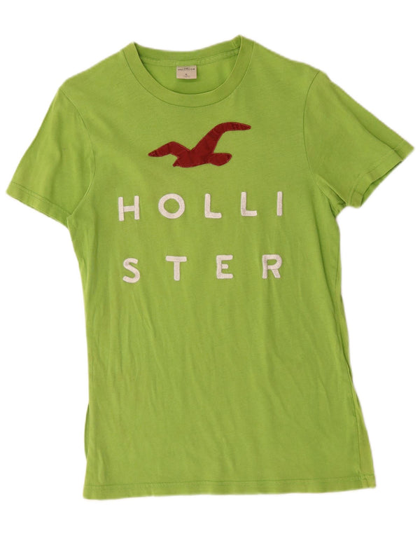 T-shirt grafica da uomo Hollister Top Small in cotone verde