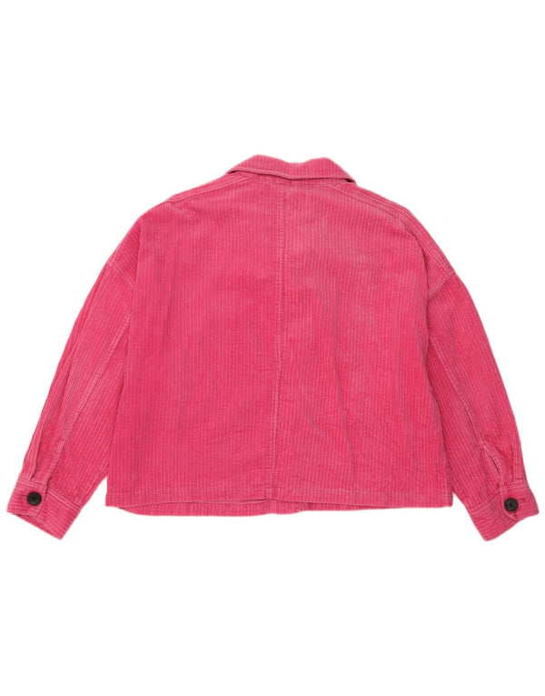 Giacca da donna oversize in velluto a coste Zara UK 16 grande in cotone rosa