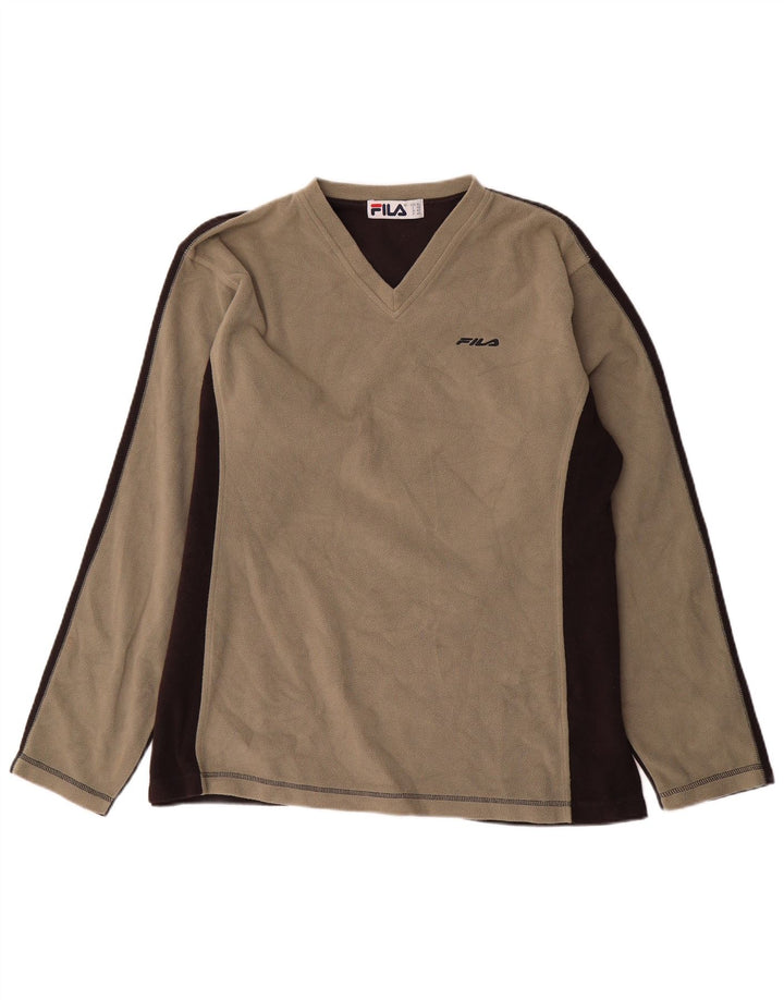 Maglia in pile da donna Fila UK 18 XL Poliestere color block grigio