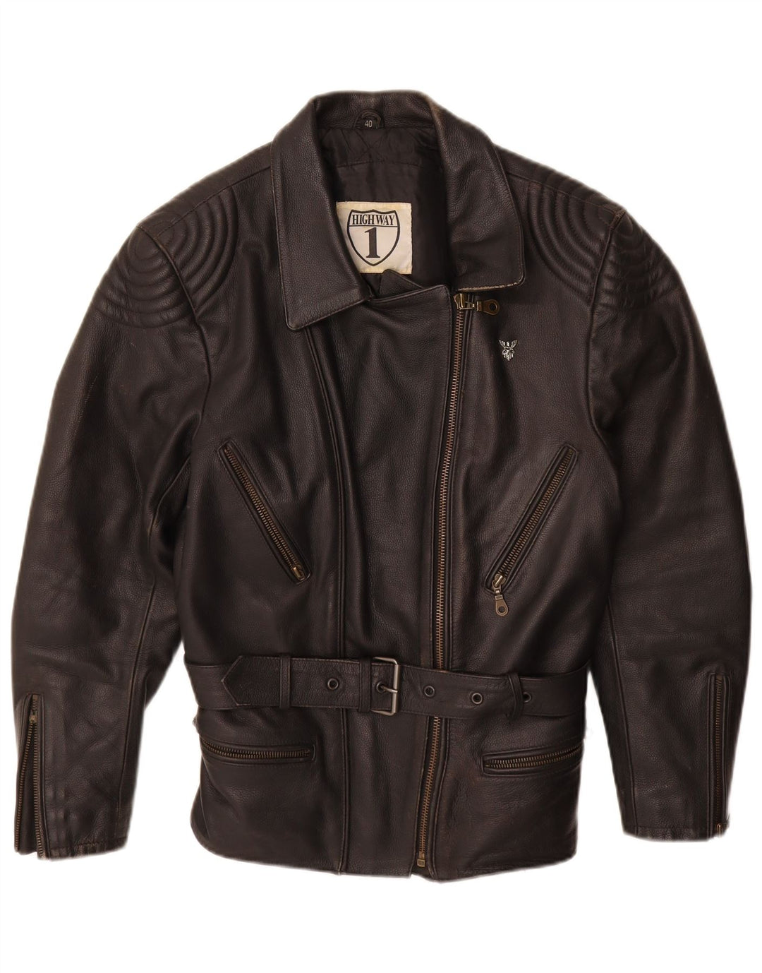 Giacca da motociclista da donna HIGHWAY 1 IT 40 piccola in pelle nera