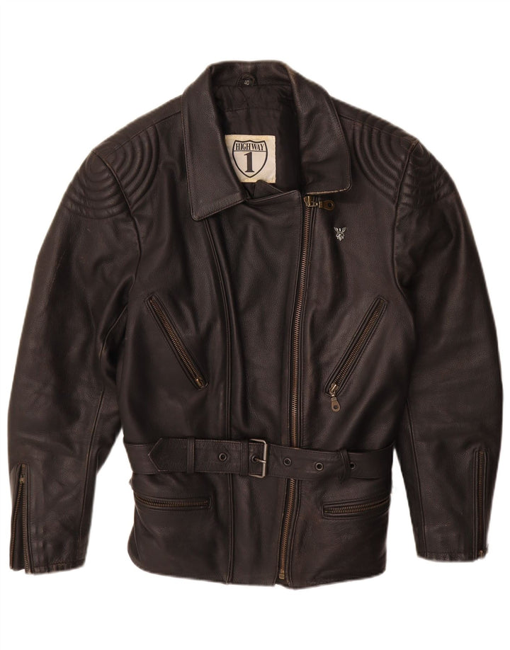 Giacca da motociclista da donna HIGHWAY 1 IT 40 piccola in pelle nera