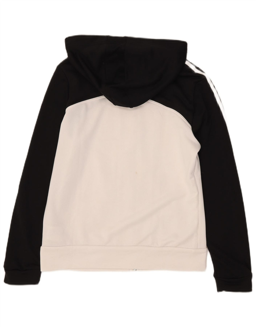 Maglione con cappuccio e zip da donna Adidas UK 16 Large Bianco Colourblock Poliestere