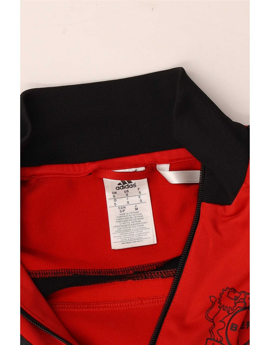 Giacca da ginnastica da uomo Adidas Bayer Leverkusen Small Red Colourblock