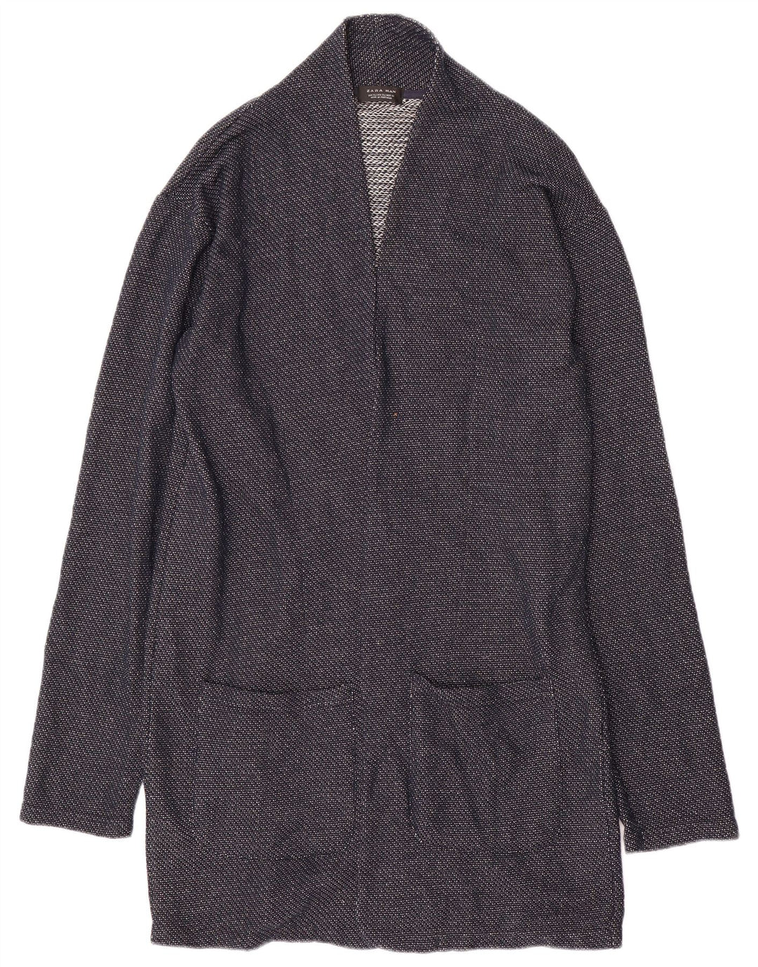 Maglione cardigan da uomo Zara XL poliestere blu navy