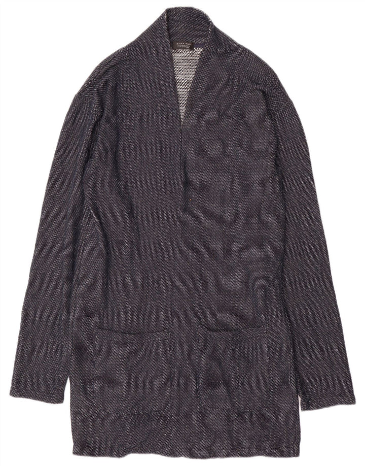 Maglione cardigan da uomo Zara XL poliestere blu navy