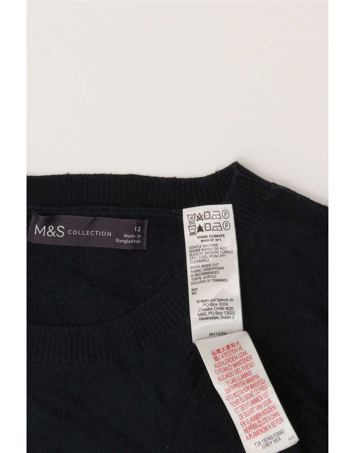 Maglione maglione girocollo da donna Marks & Spencer UK 12 Grigio medio