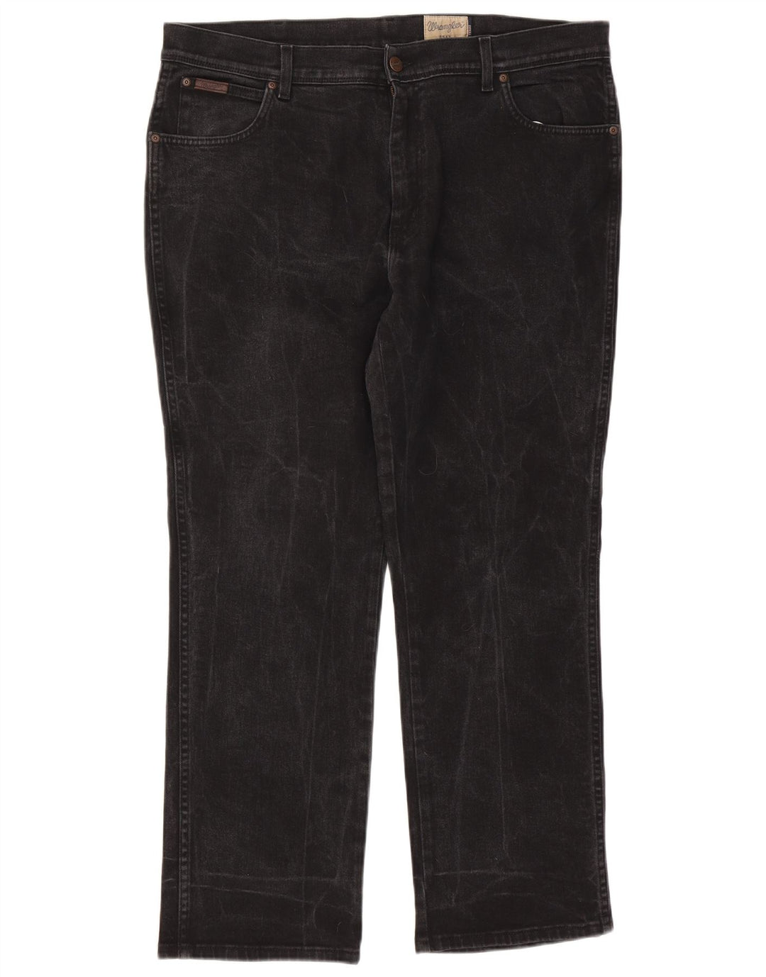 Jeans dritti elasticizzati Texas Wrangler da uomo W40 L30 cotone nero