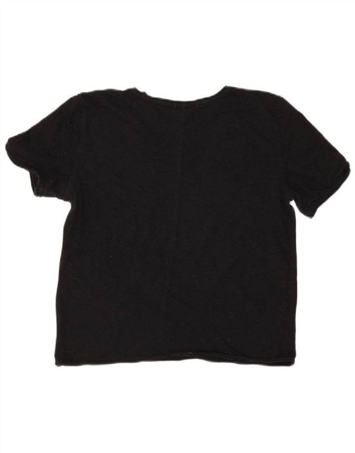 T-shirt Zara da donna Top UK 12 media nera