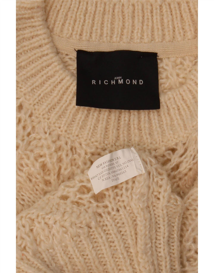 Maglione maglione girocollo da donna Richmond UK 16 grande beige