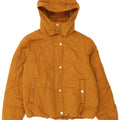 Giacca imbottita con cappuccio da donna Marks & Spencer UK 12 poliestere giallo medio