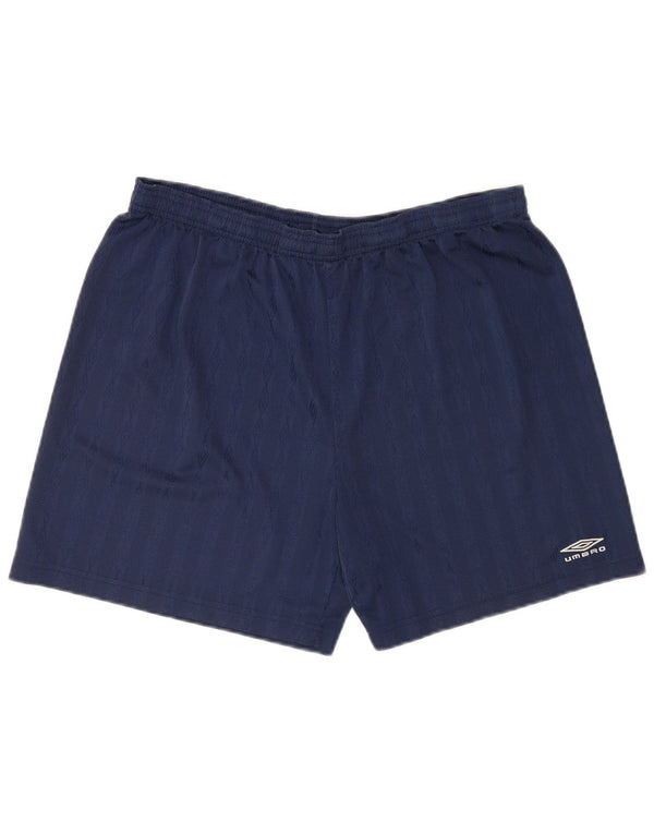 Pantaloncini sportivi grafici da uomo Umbro XL poliestere blu navy