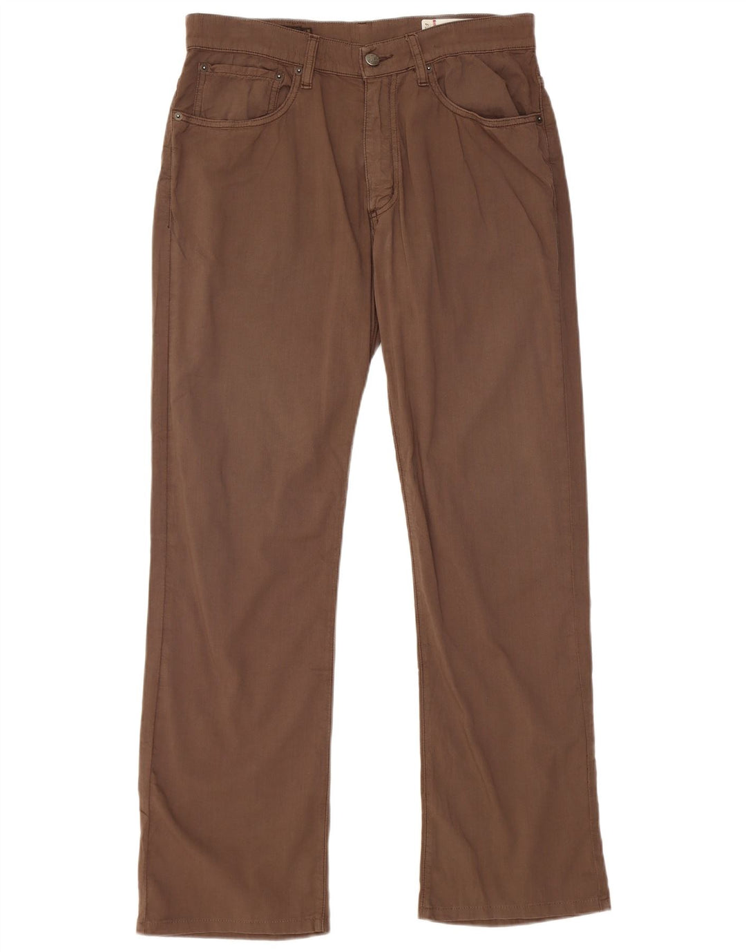 MARLBORO CLASSICS Pantaloni casual dritti da uomo W31 L30 in cotone marrone