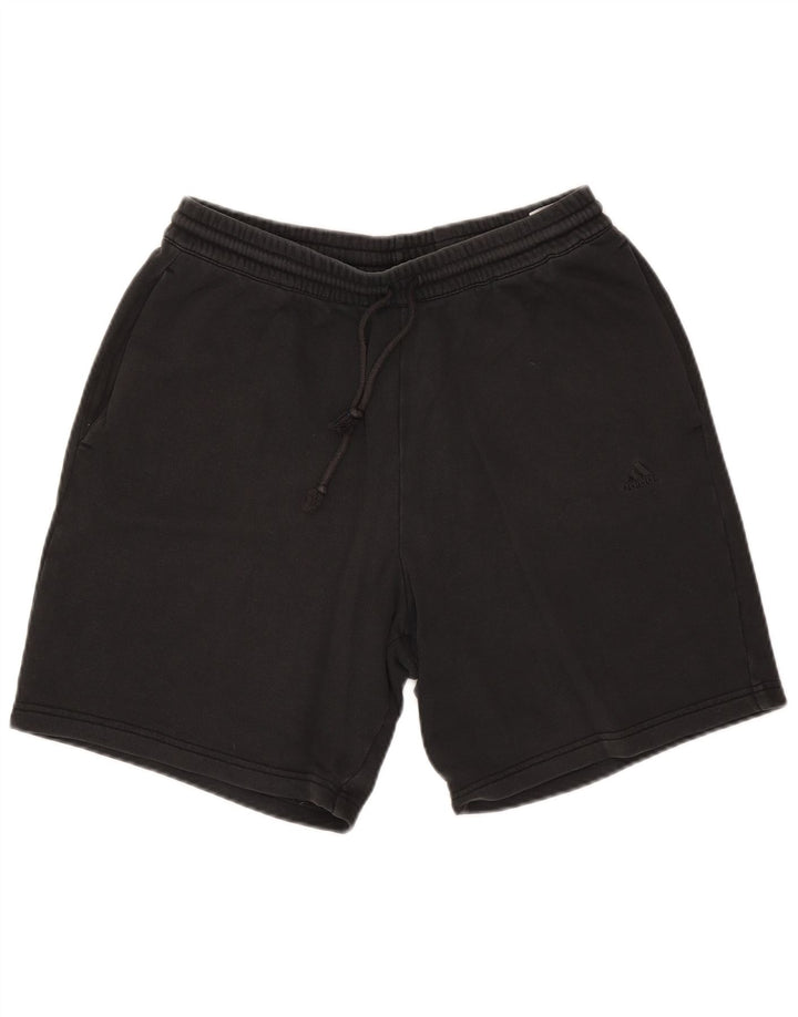 Pantaloncini sportivi da uomo Adidas grandi in cotone nero