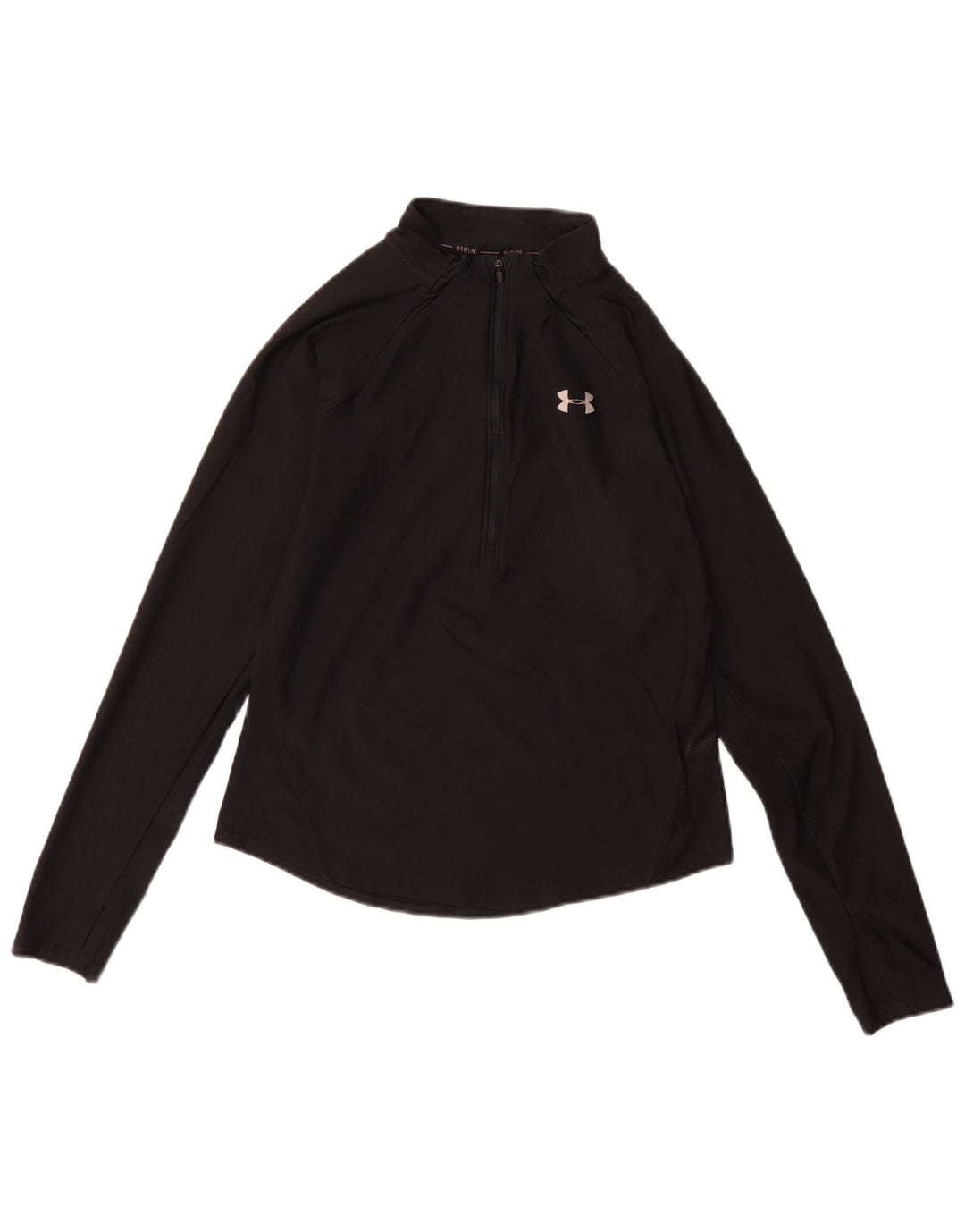 Under Armour Womens Heat Gear Top manica lunga UK 10 piccolo elastomero nero