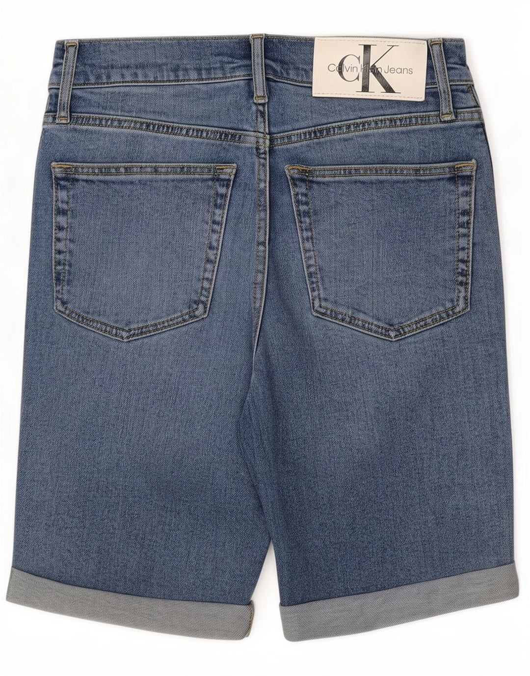 Pantaloncini di jeans da uomo Calvin Klein W28 piccoli in cotone blu