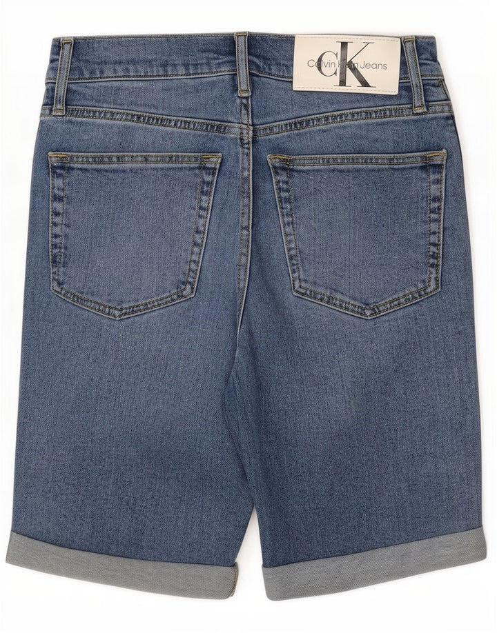 Pantaloncini di jeans da uomo Calvin Klein W28 piccoli in cotone blu
