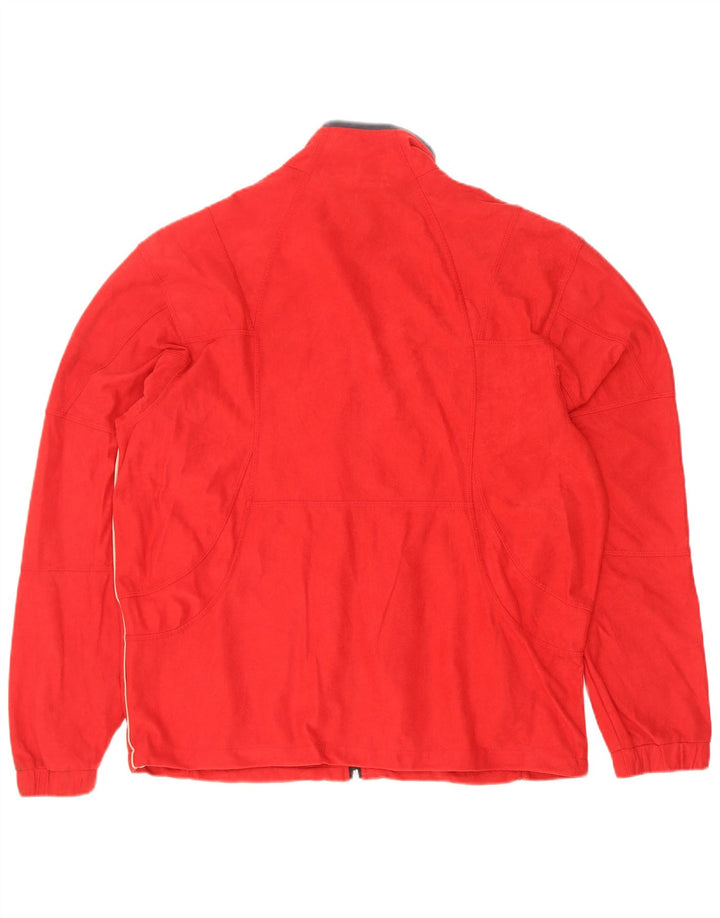 Giacca da tuta da uomo Brugi in poliestere color block rosso medio