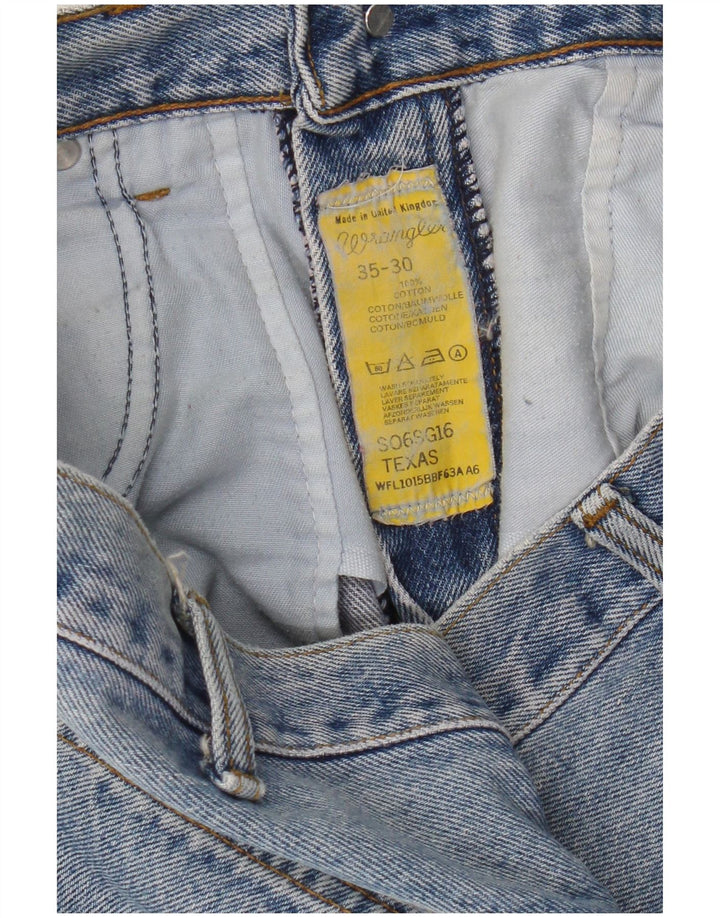 Jeans dritti da uomo Wrangler Texas W35 L27 cotone blu
