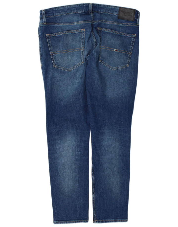 Tommy Hilfiger Uomo Austin Slim Jeans W36 L32 Blu Cotone
