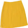 Gonna a trapezio da donna vintage IT 42 media W28 gialla in poliammide