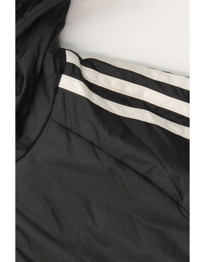Giacca imbottita con cappuccio Adidas da ragazzo 11-12 anni in poliestere nero