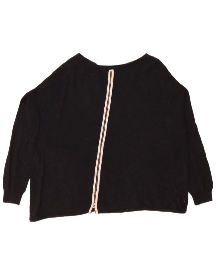 MINT VELVET Maglione da donna con scollo a barca con motivo astratto UK 10 Piccolo Bl