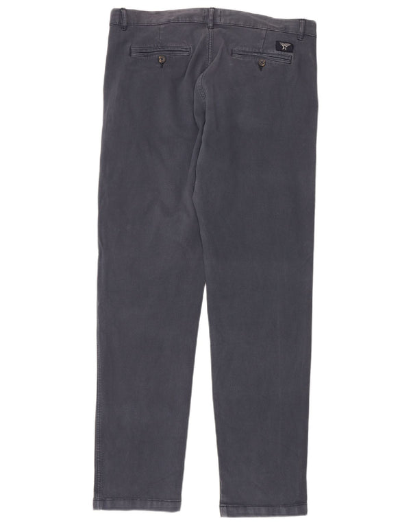 Pantaloni chino slim fit da uomo Avirex W36 L34 cotone blu navy