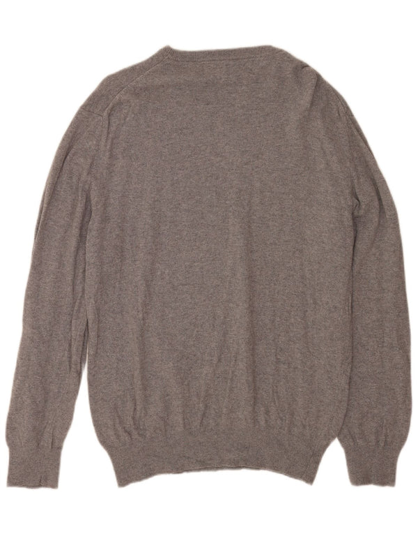 MC2 SAINT BARTH Maglione girocollo con grafica da uomo 2XL lana merino grigia