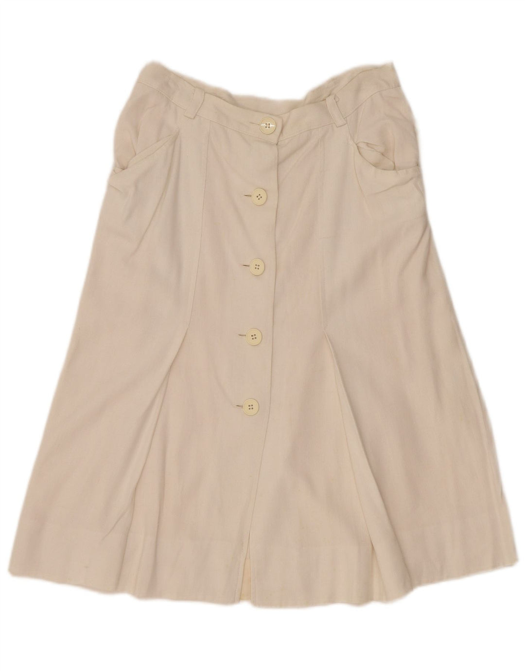 VINTAGE Womens A-Line Skirt W28 Medium White