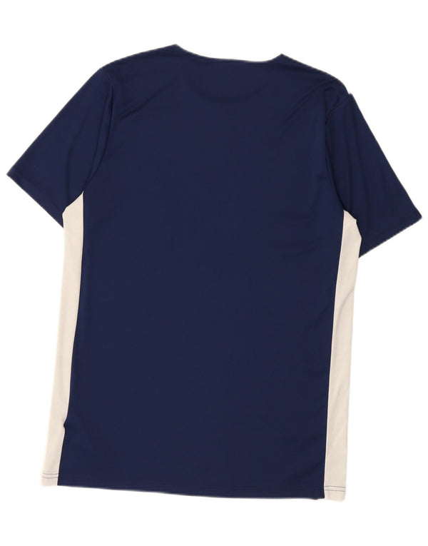 Adidas Mens Aeroready Graphic T-Shirt Top Medium Navy Blue Polyester