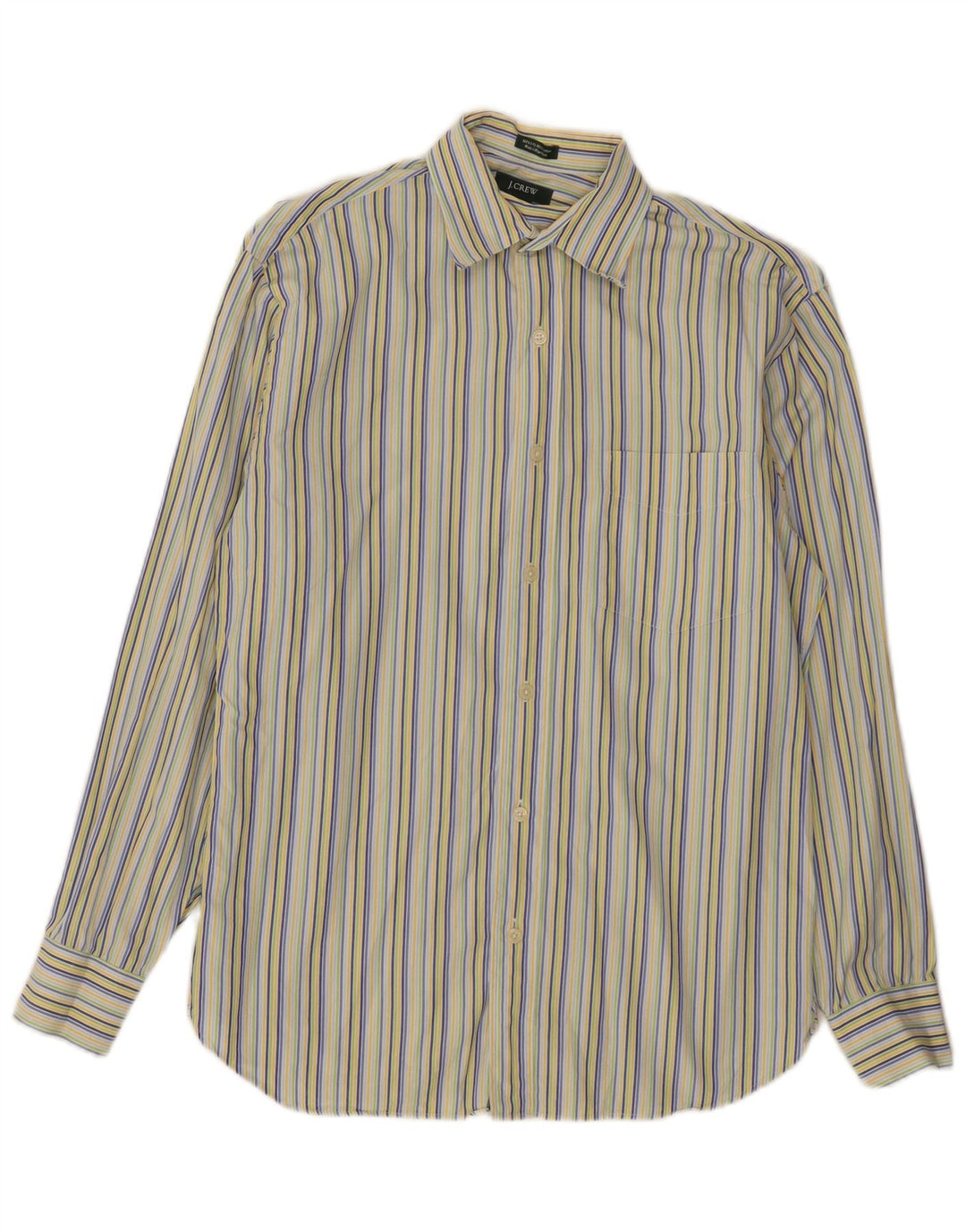 Camicia da uomo J. Crew taglia 15 1/2 cotone a righe multicolore medio