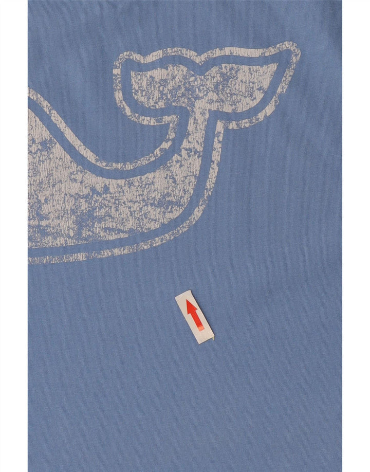 T-shirt grafica da uomo Vineyard Vines Top in cotone blu medio