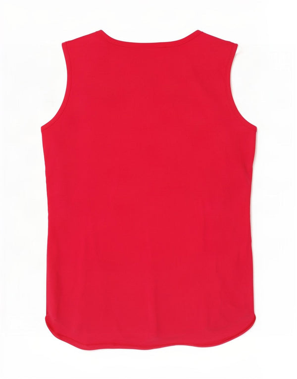 Guess Canottiera grafica da donna UK 14 Cotone color block rosa medio