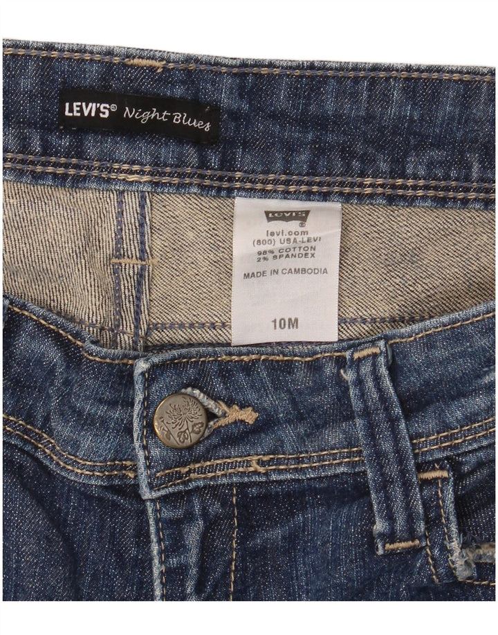 Jeans dritti effetto invecchiato da donna Levi's US 10 Large W32 L32 cotone blu
