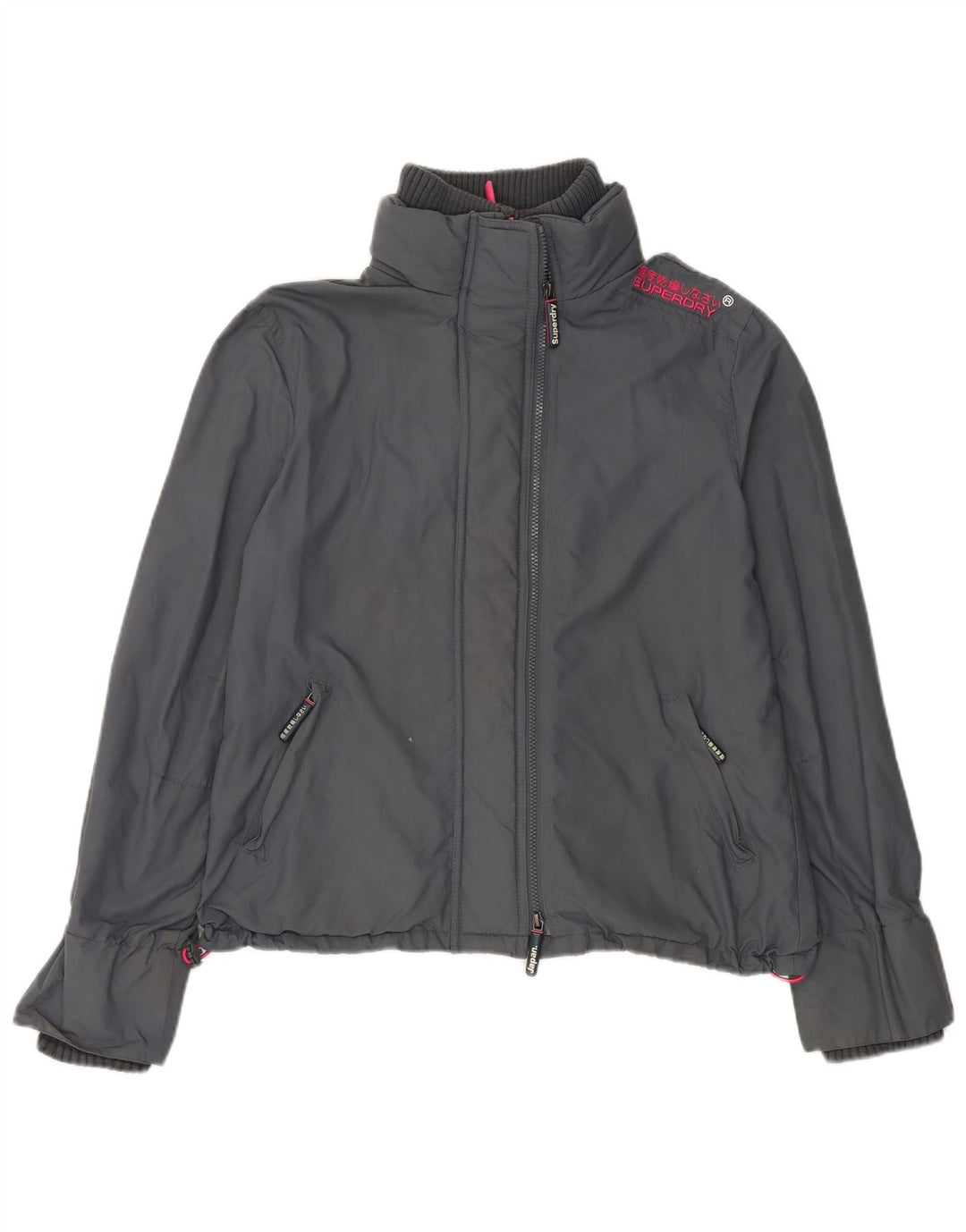 Giacca antipioggia da donna Superdry Windcheater UK 42 XL Nylon grigio