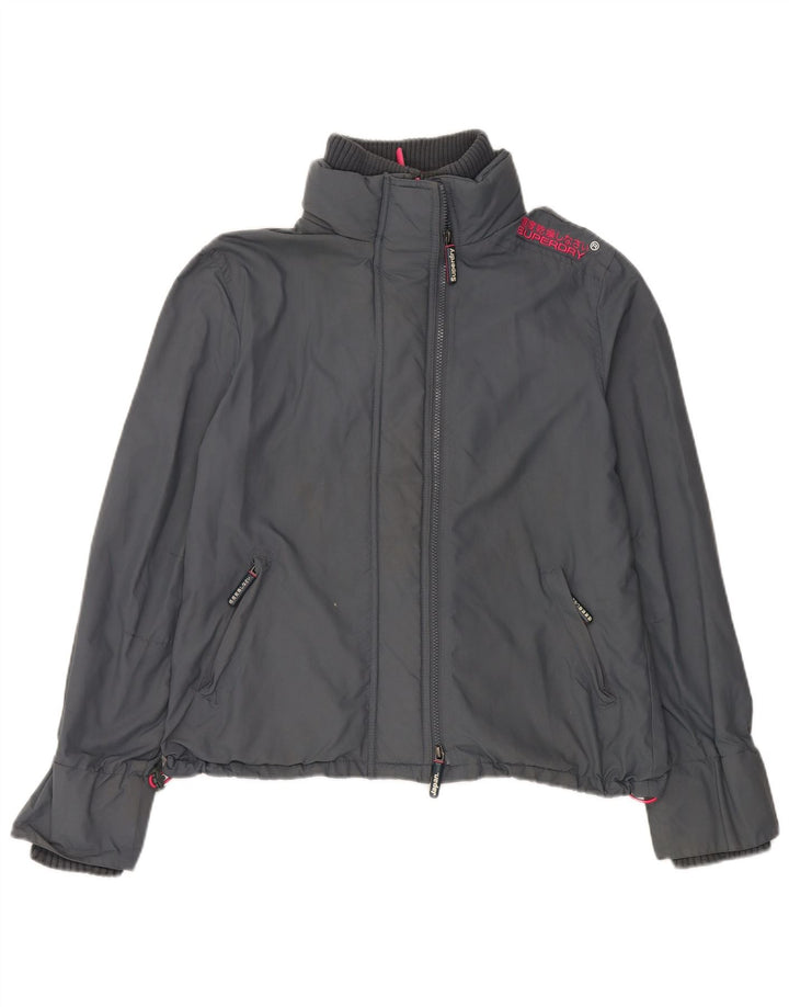 Giacca antipioggia da donna Superdry Windcheater UK 42 XL Nylon grigio