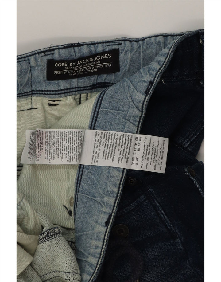 JACK & JONES Pantaloncini di jeans da uomo W34 Large Blu Cotone