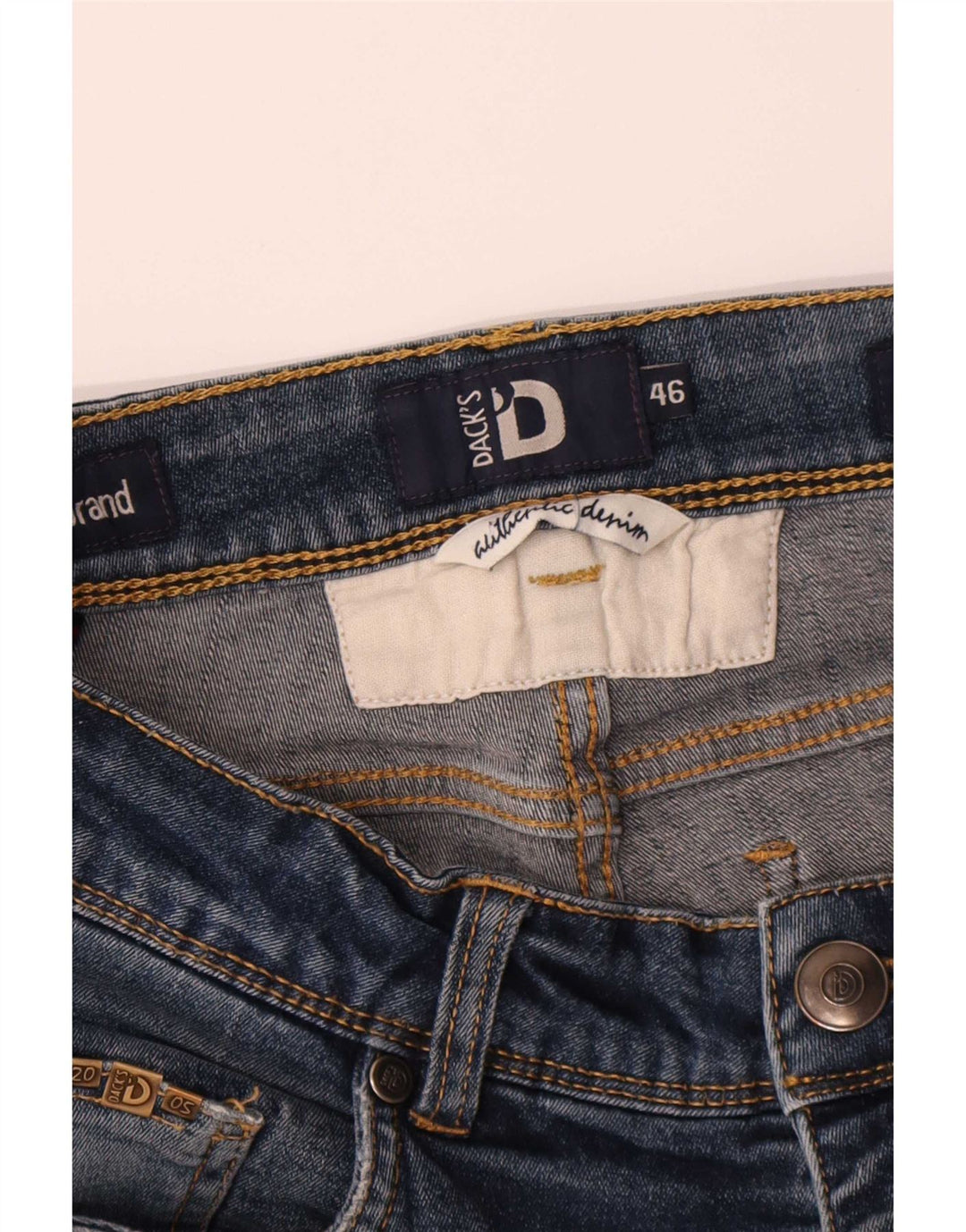 Jeans dritti vestibilità regolare da donna di Dack IT 46 Large W28 L29 Blu navy